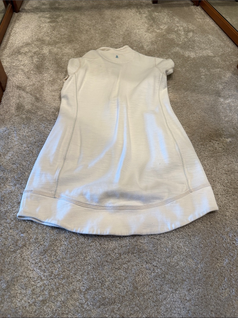 Tommy Bahama size MED Light Cream Short Sleeve Zip-Front Casual Dress - Picture 5 of 9